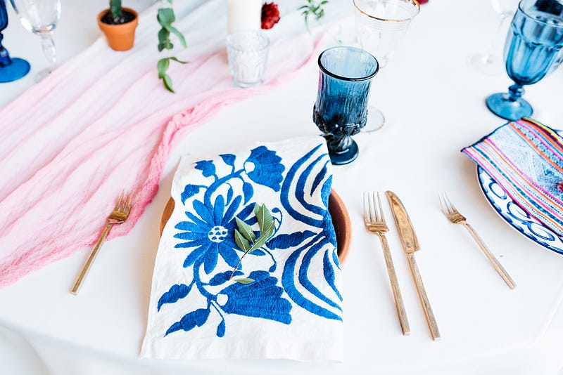 reception napkin - http://ruffledblog.com/fiesta-inspired-san-diego-wedding