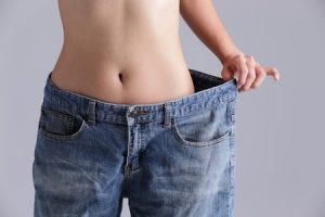 Skinny woman used green tea extract for weight loss