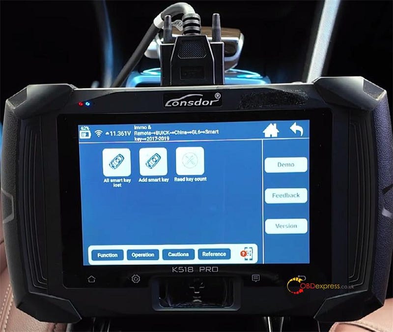 Lonsdor K518 Pro 2018年式 Buick GL6 にスマートキーを追加