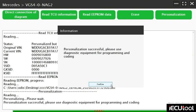 LAUNCH X431 ECU Programmer Cloning Benz VGS4 TCU