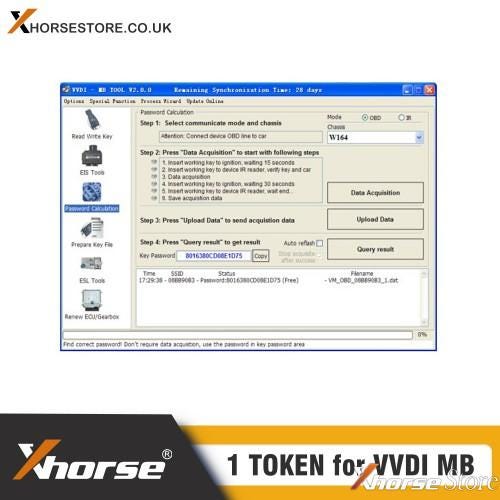 Xhorse VVDI MB BGA Tool need tokens to program W212