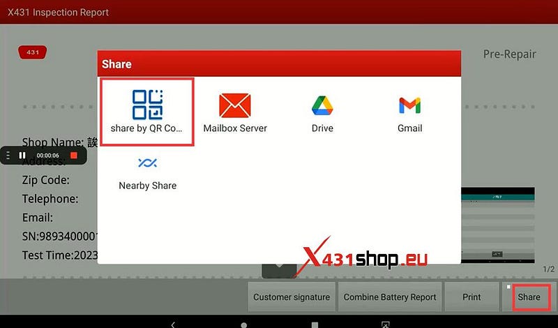 Launch X431_How to Scan QR Code to Share Diagnostic Reports