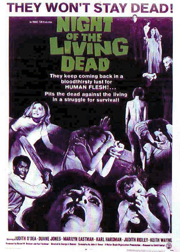 El cartel original de La noche de los muertos vivientes
