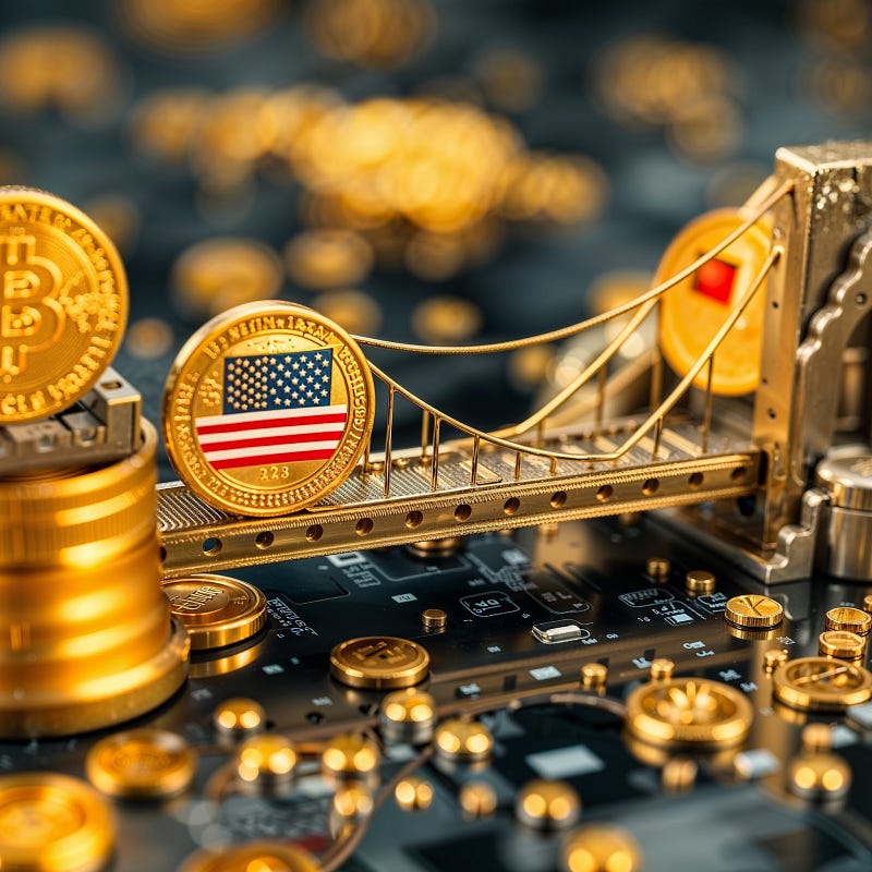A financial bridge between China and the US comprised of Gold and Bitcoin