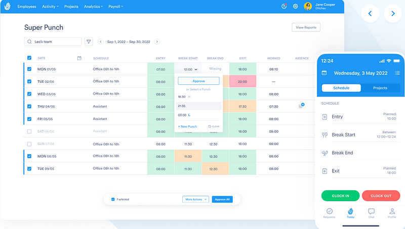 Day.io for time tracking with Notion