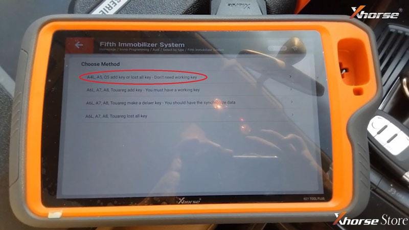 Xhorse VVDI Key Tool Plus AKL Programming for Audi A4 2013