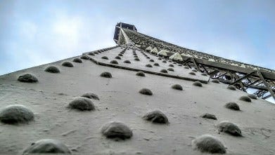 View up the tower