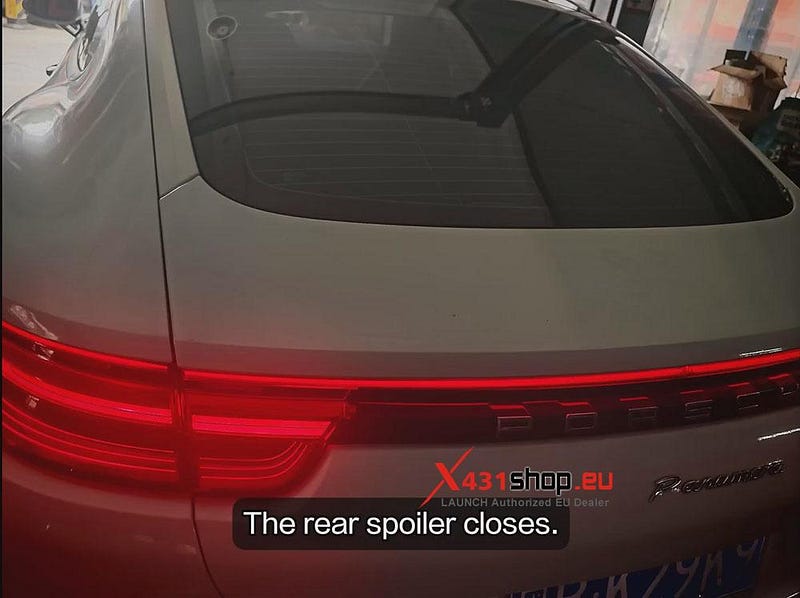 LAUNCH X431 PAD_Spoiler Adaptation on 2017 Porsche Panamera