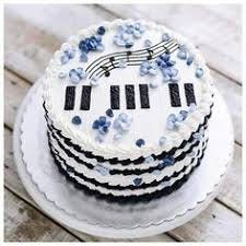 A piano themed Christmas music rhymes on toppings bake