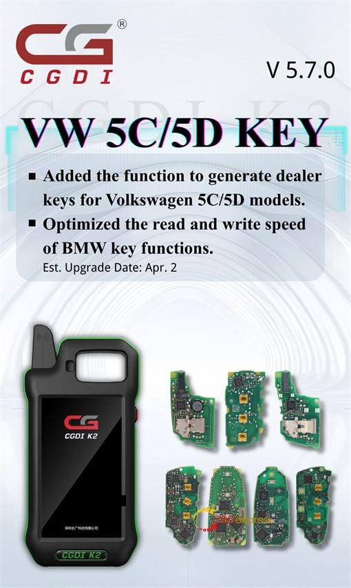 How to Generate VW 5C 5D Dealer Key by CGDI K2