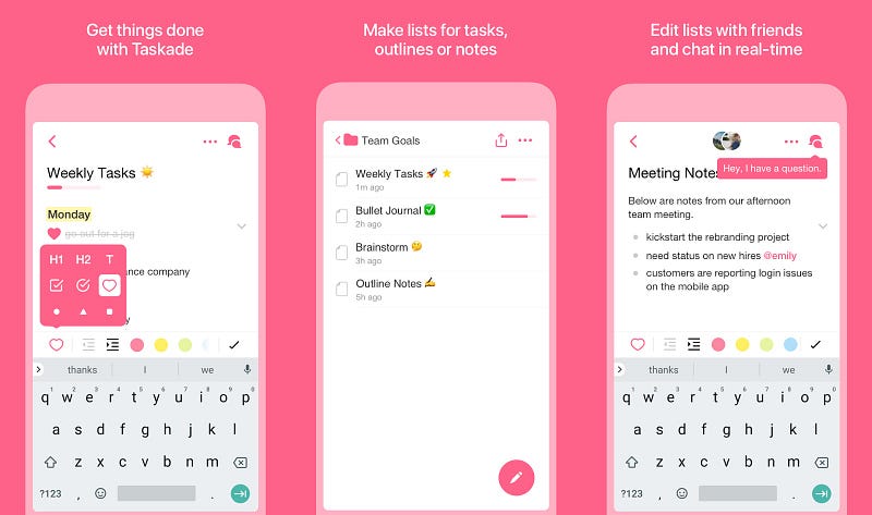 Taskade — Evernote alternative