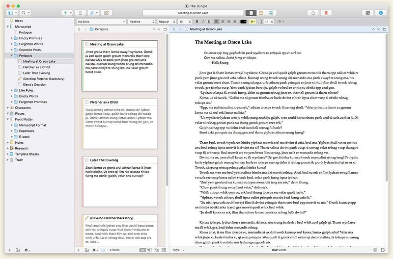 Scrivener — Evernote alternative