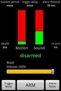 Motion & Sound Alarm Screenshot