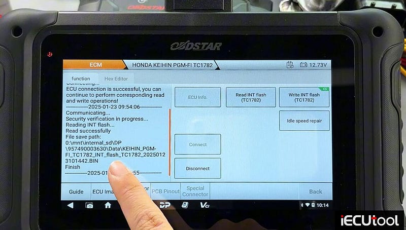 OBDSTAR DC706 Honda Civic One-click Idle Speed Repair