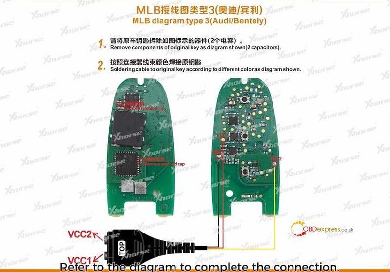 Audi A4L Key Programmed by VVDI MLB Tool and VVDI2