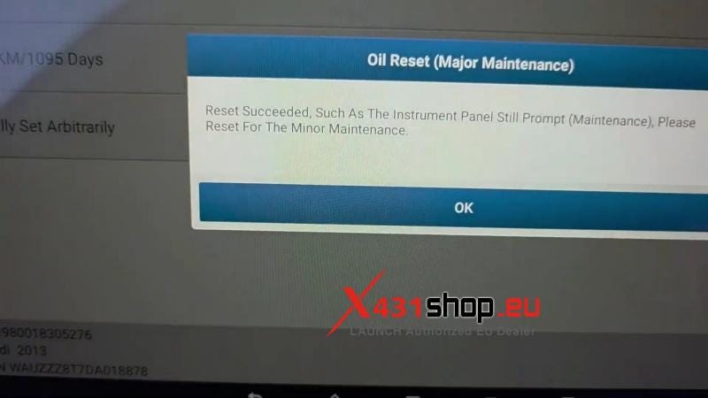 How to Reset Audi A5 Oil Service with LAUNCH X431 PAD7