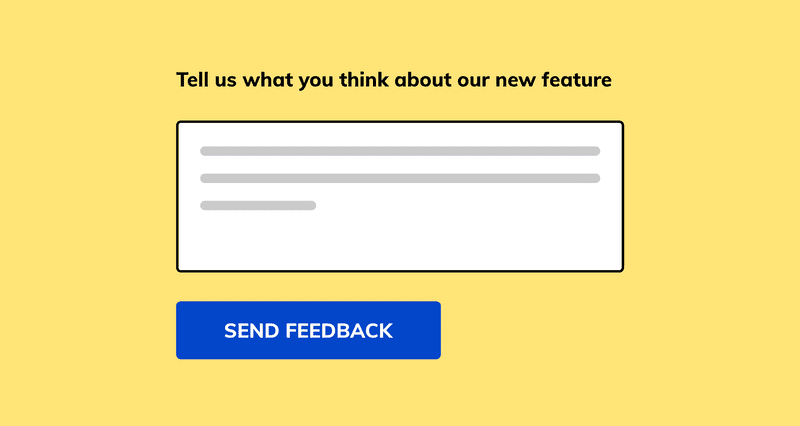 An example of a qualitative feedback form