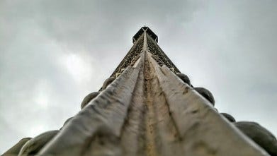 View up the tower