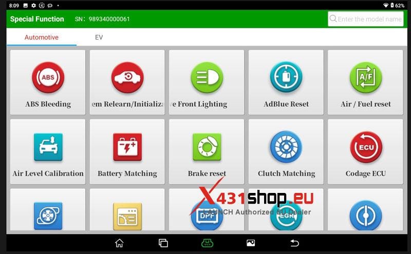 LAUNCH X431 PRO3S+ EV_Advanced Battery EV Tool