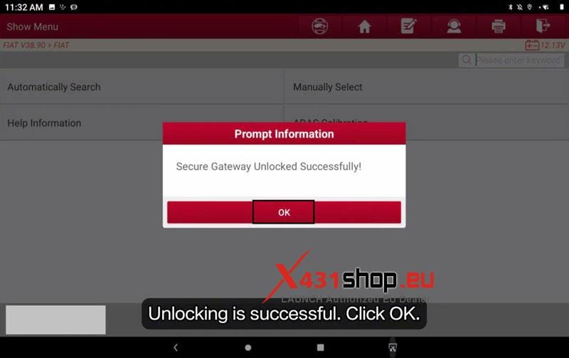 LAUNCH X431 PRO3 HD Resets GPF After Replacement on FIAT Giulia