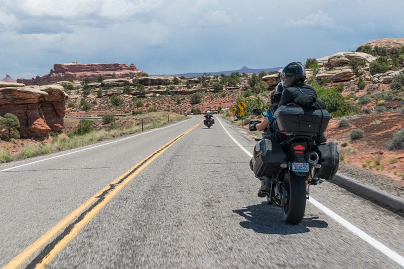 Riding through Canyonlands
