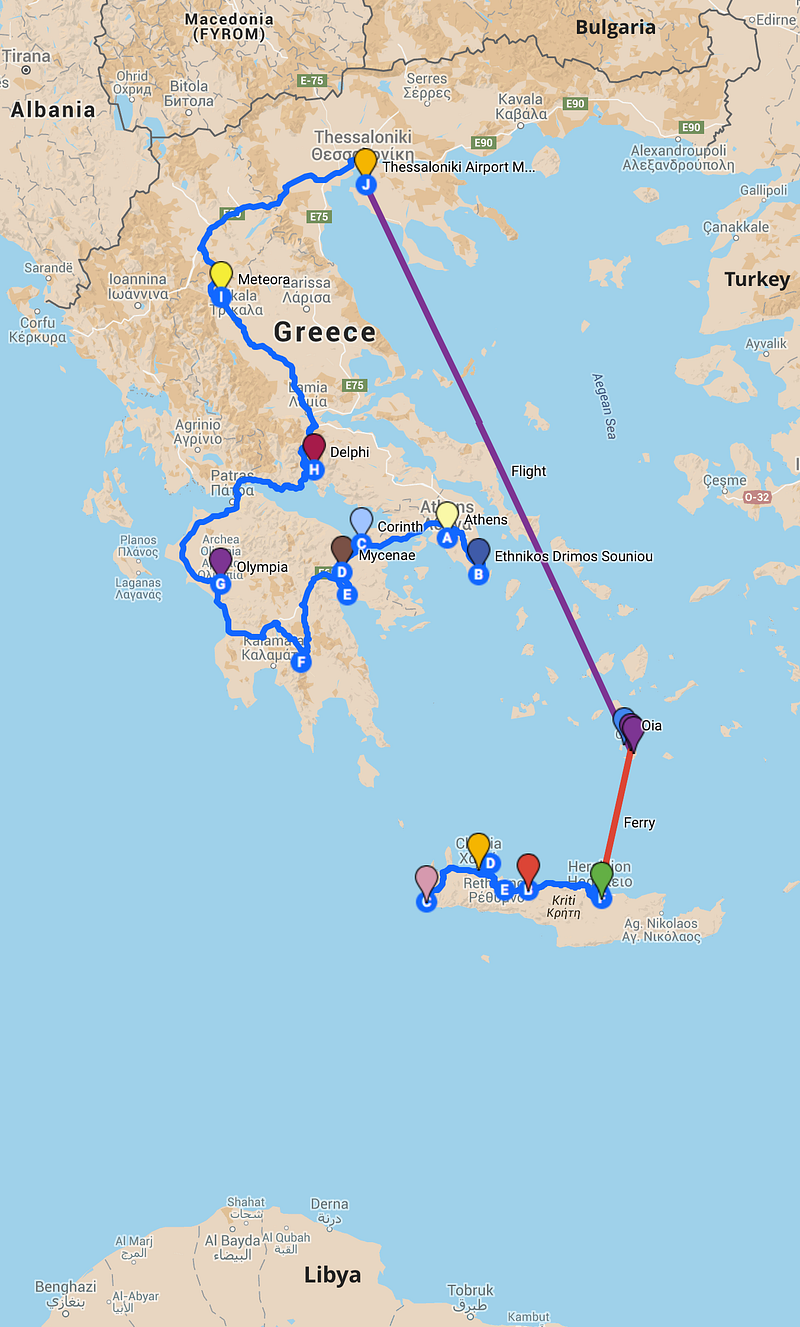 Greece Itinerary