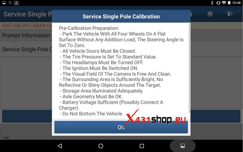 LAUNCH-X431_Fiat ADAS Front Camera Calibration Guide