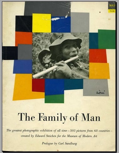 Front page of exhibition &quot;The Family of Man&quot; catalog. Dinales, CC BY-SA 3.0 , via Wikimedia Commons