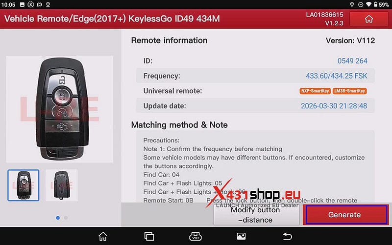 LAUNCH X431 IMMO PLUS_Ford Edge Key Programming Guide