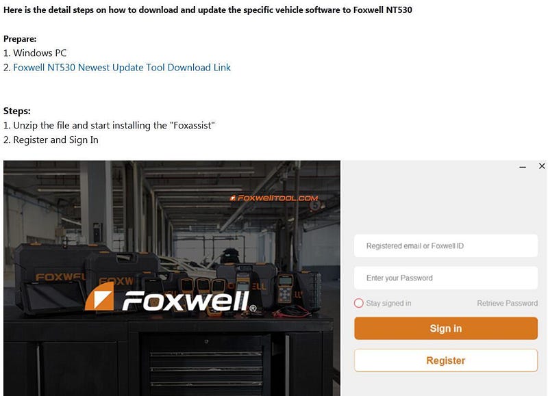 Foxwell NT530の使用方法（カードリーダーなし）