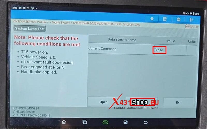 How to test if truck System Lamp are lit normally with LAUNCH X431