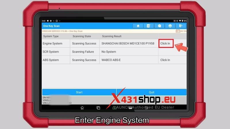 Genlyon C6 Truck OBD Light Test with Launch X431 PAD V HD