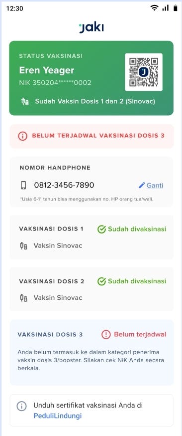 Dosis Vaksinasi