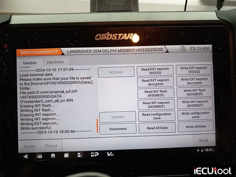 OBDSTAR DC706 Clone Land rover Freelander2 Delphi CEM