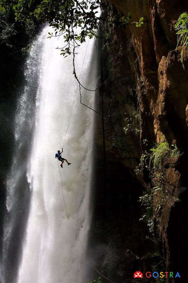 Cascading is rappelling through waterfalls