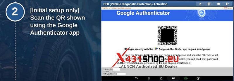 LAUNCH X431 Guide_VAG SFD Multifactor Authentication Setup