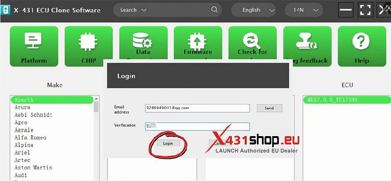 Download and activate LAUNCH X431 XPROG5 PC software