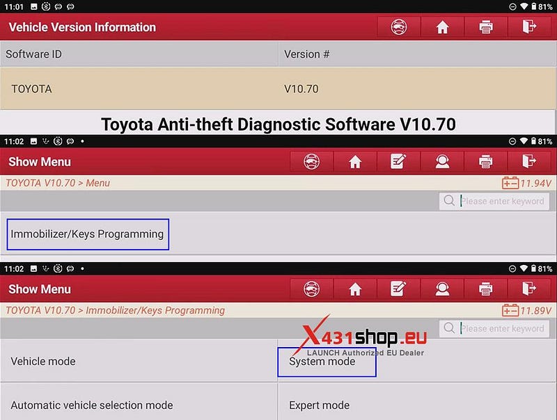 LAUNCH X431 IMMO PLUS Add Keys for 2023 Toyota Venza