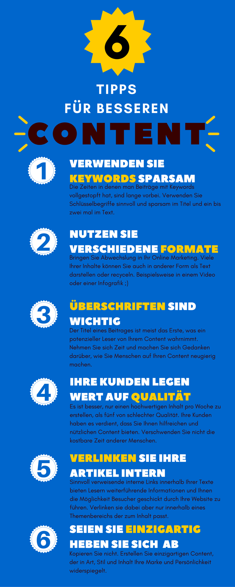 Infografik besserer Content KMU