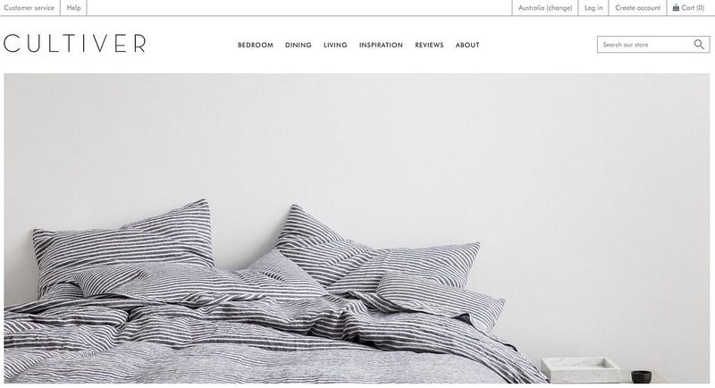 Cultiver header showing a bed