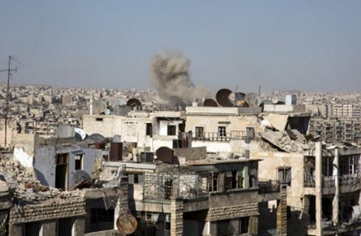 بلدة قريبة من حلب أصبحت خالية من السكان بسبب قصف النظام