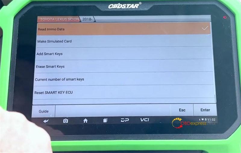 OBDSTAR X300 DP Plus キー プログラミング 2018- トヨタ カムリ用