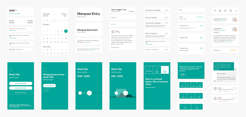 Airbnb's Design Language System Component Page