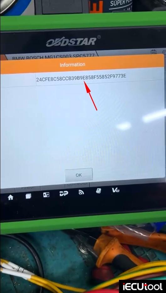 OBDSTAR G3 Read BMW MG1CS003 ECU ISN Code
