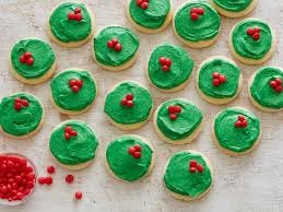 Designer green and red color Christmas Cupcakes