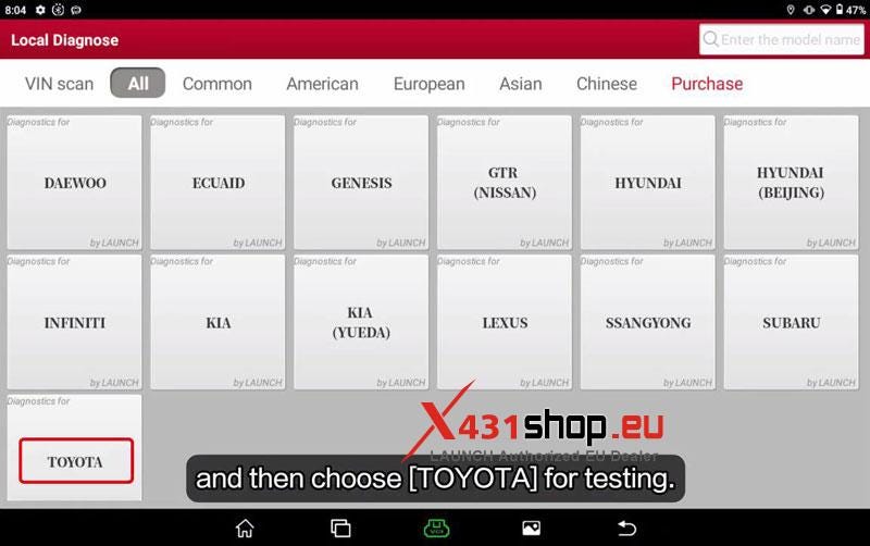 LAUNCH X431 V+ HD_Replace 2025 Toyota Hilux Brake Pads