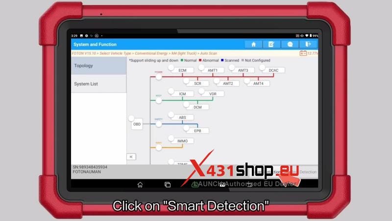 DPF Regen 2018 Foton Aumark with LAUNCH X431 PAD 5