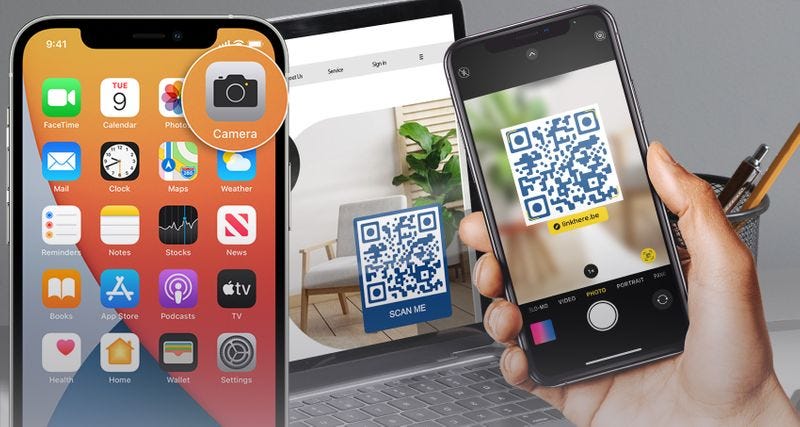 Scan QR codes with camera