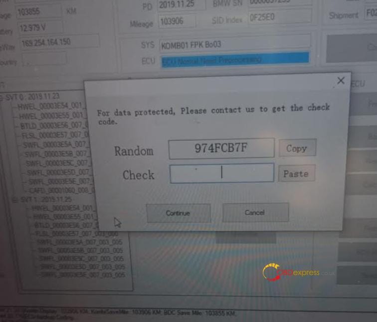 How to Get BMW Mileage Reset Check Code in APPRO2