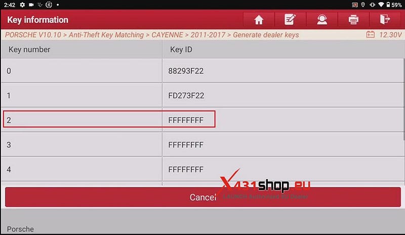 Add keys to Porsche Macan using LAUNCH X431 IMMO PLUS
